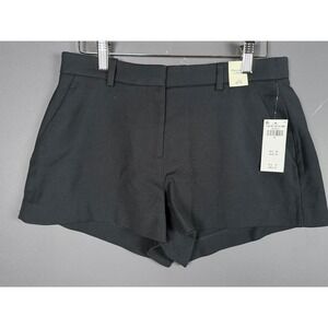 NWT Abercrombie & Fitch Curve Love Black Tailored Shorts 26 High Rise Shorts